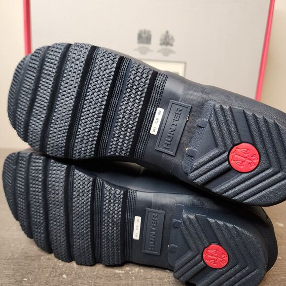 Hunter Original Short Boots Waterproof Rain Navy Blue Womens Size 8 WFS1013RMA - Picture 6 of 11